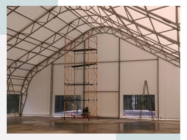 Шатровые ангары в Кстове