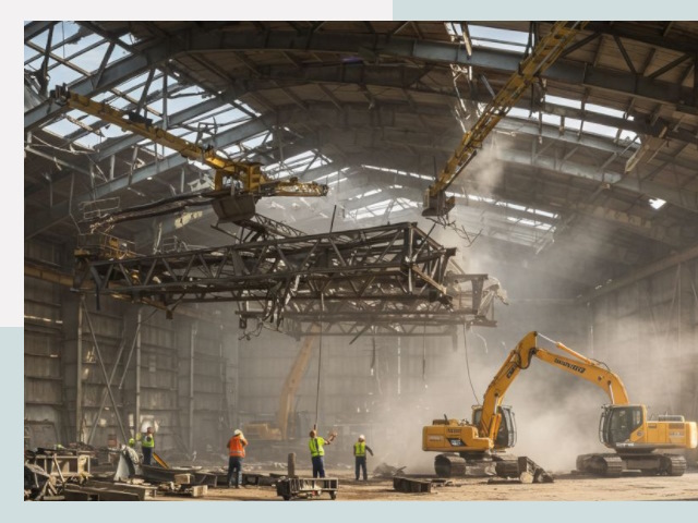 Демонтаж ангаров в Кстове от 611 руб. за м²