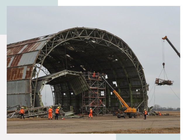 Демонтаж ангаров в Кстове