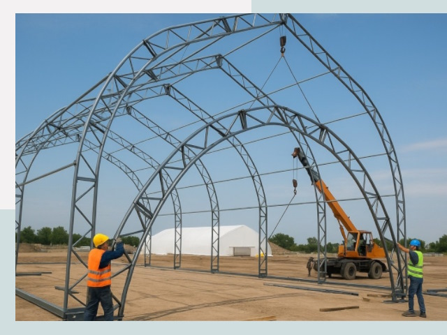 Монтаж ангаров в Кстове от 611 руб. - Надежно и быстро